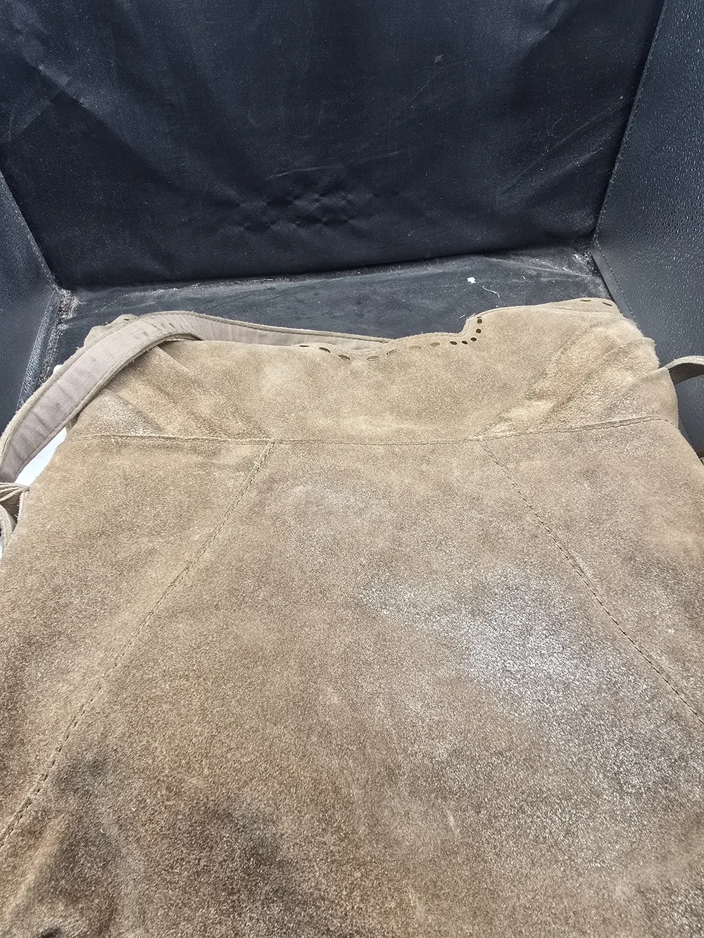 Lucky Brand Suede Cosmetic Pouch - Brown